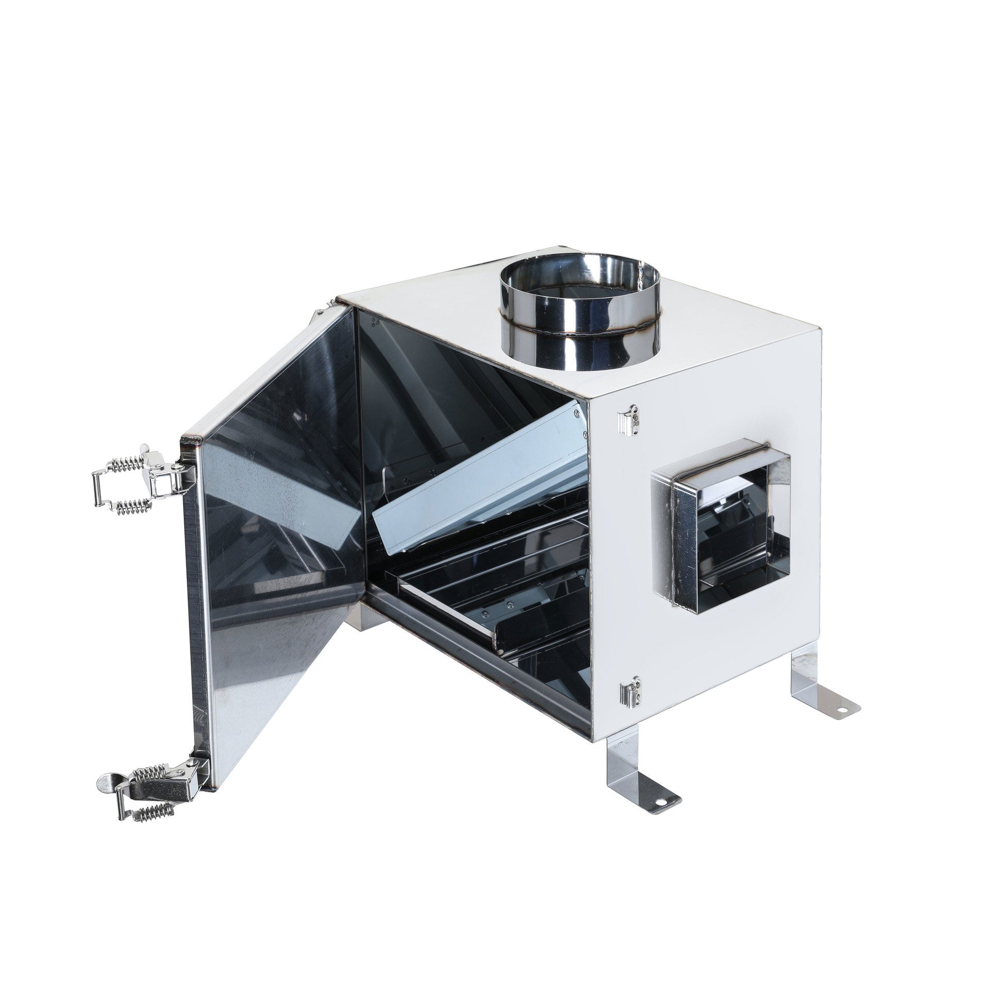 SAYCOOK DB-2017G Down-Draft Gas Roaster w/ SC-9700 Hood Box Table Stand & Filter Box - Korean BBQ Grill - Smokeless, Easy to Clean - NO TABLE TOP