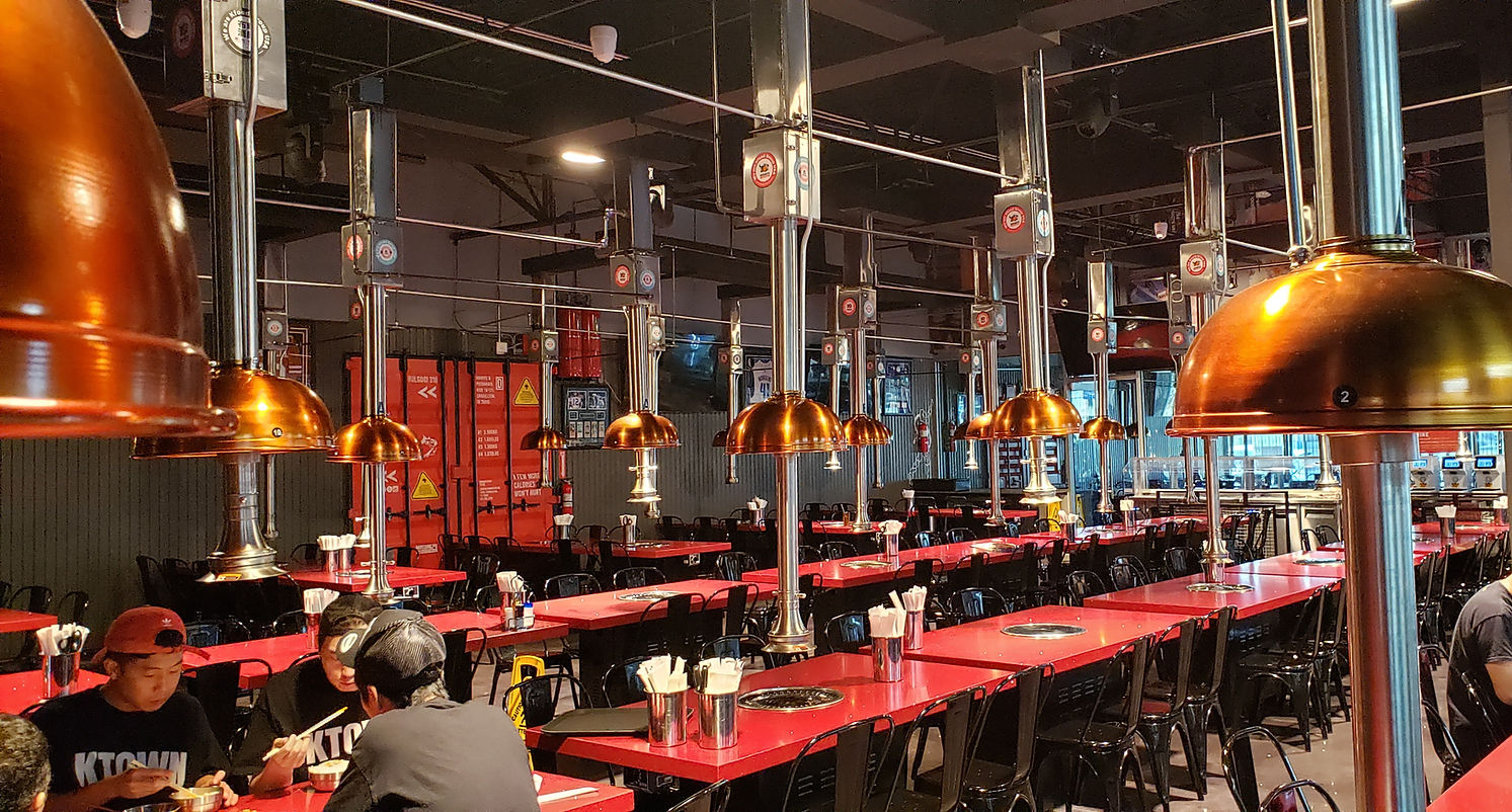 KHOOD-100 - Retractable Korean BBQ Exhaust Hood Set - Jabara 자바라