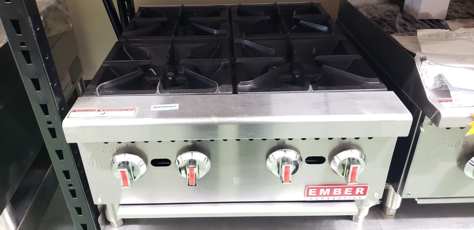 Ember Commercial - EMHP-24M - 4 Burner Gas Countertop Range / Hot Plate