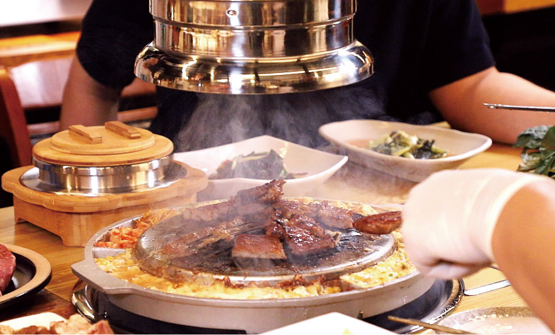 SavorX Lite - Korean BBQ Retractable Exhaust Hood System Set Up-Draft Roaster - Jabara - 자바라 - Gaon - 가온