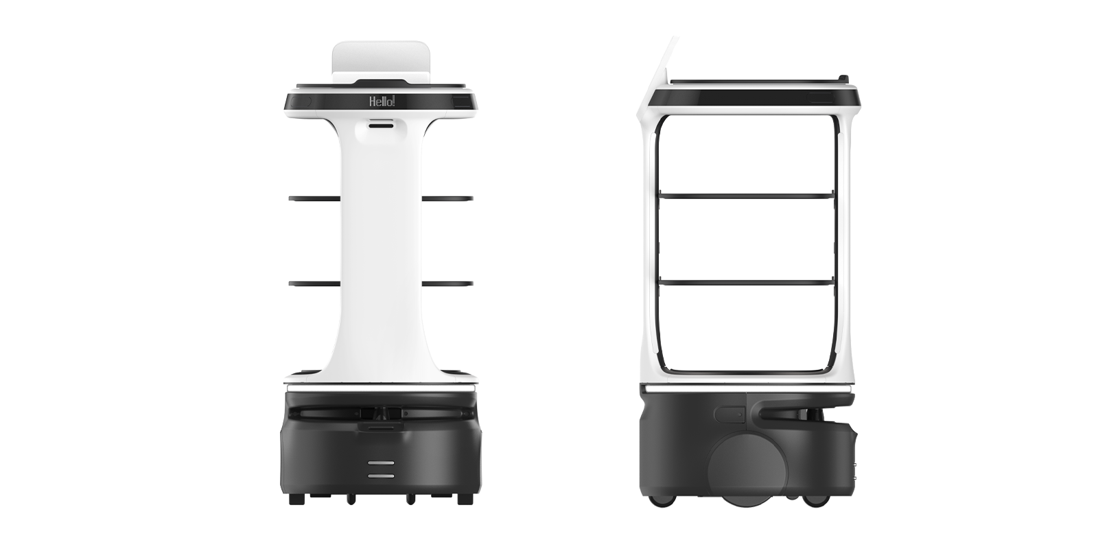 Bear Robotics Servi Plus front and side view