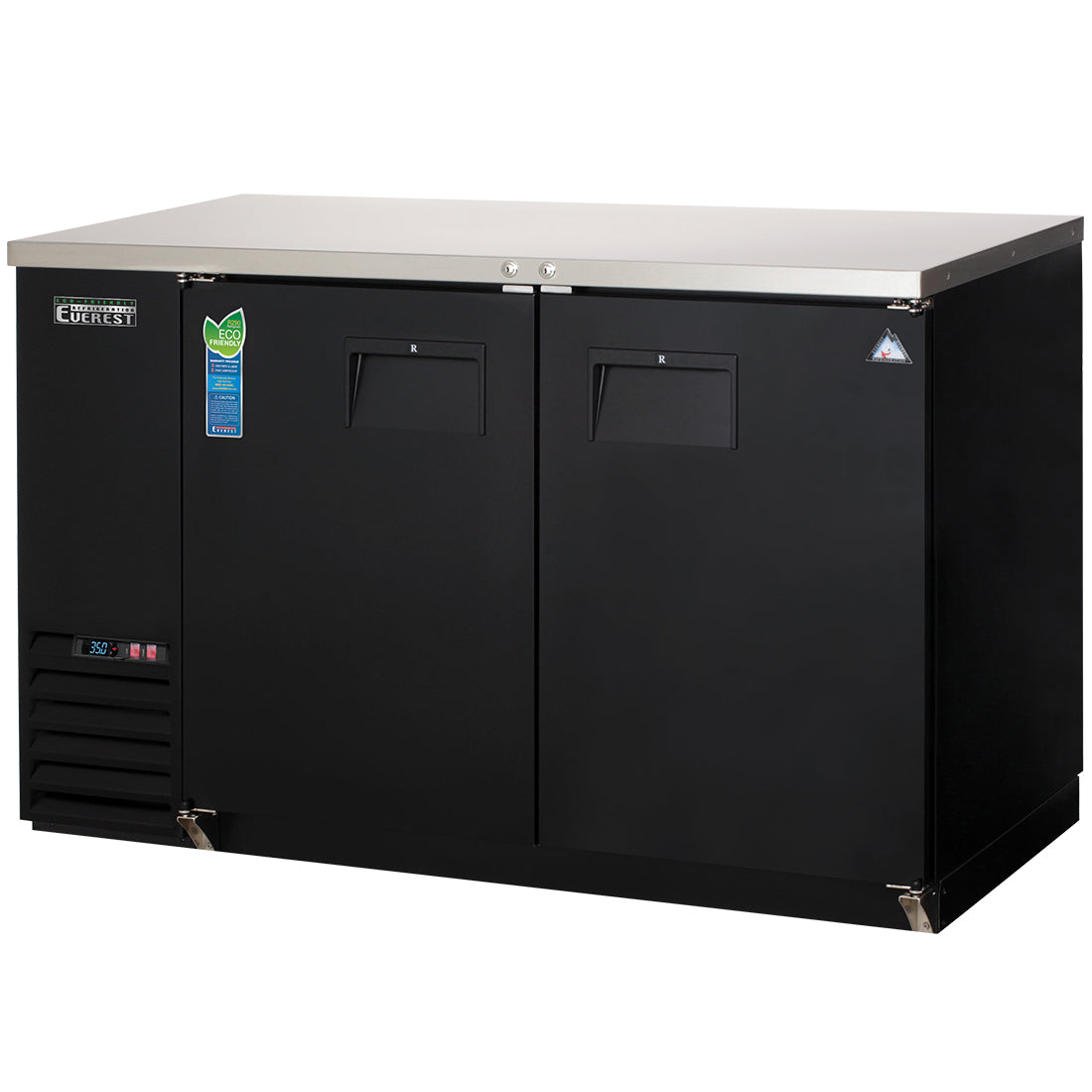 Everest EB Series-EBB48 Deep Solid Hinged Door Back Bar Cooler With 14 Cubic ft Capacity, 115V 1/4 HP