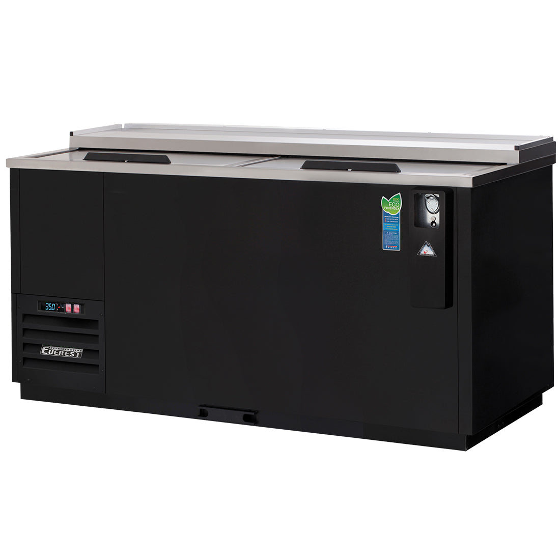 Everest EB Series-EBC65 Black Horizontal Bottle Cooler - 21 Cu. Ft.