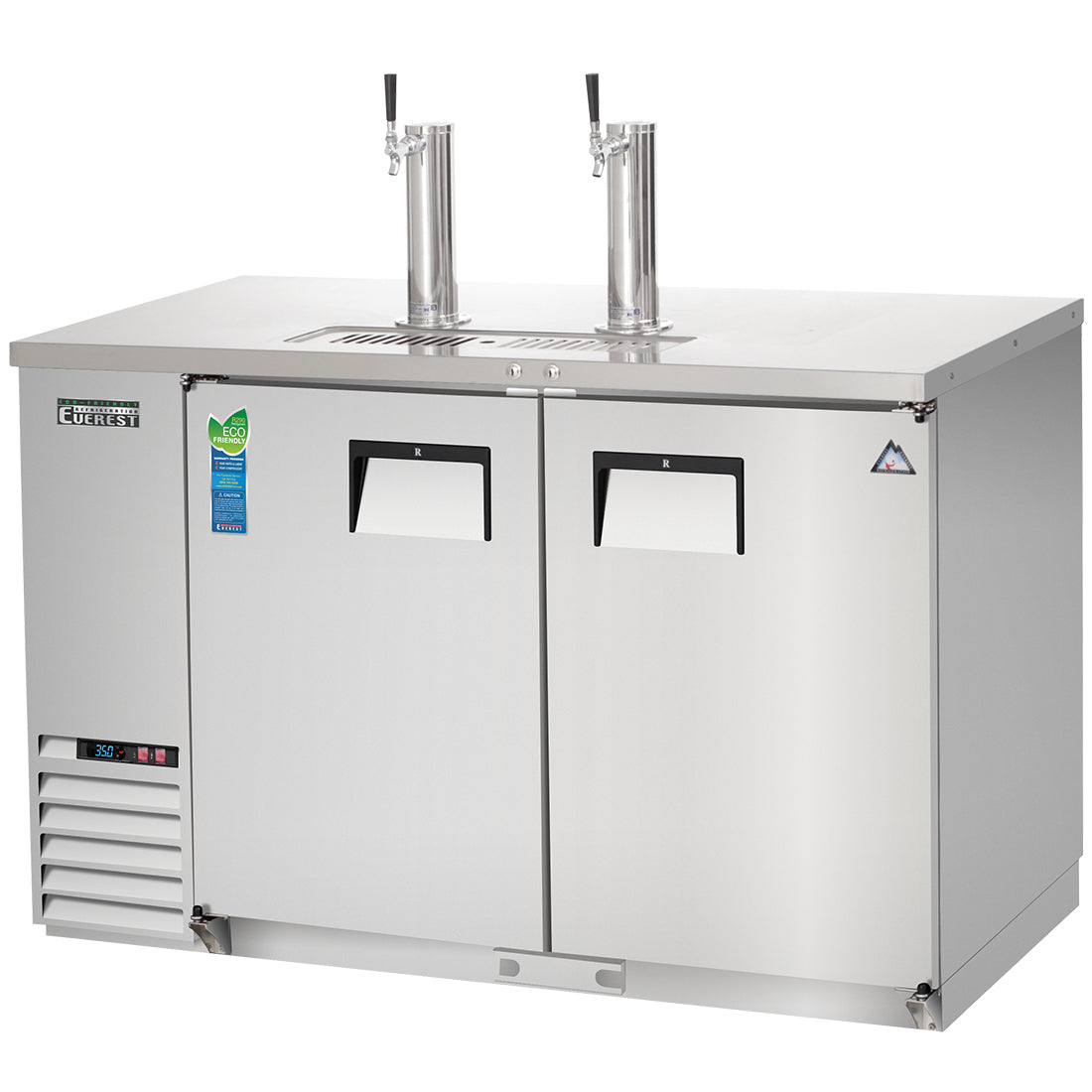 Everest EB Series-EBD2-SS Two-Section Solid Door Direct Draw Keg Refrigerator