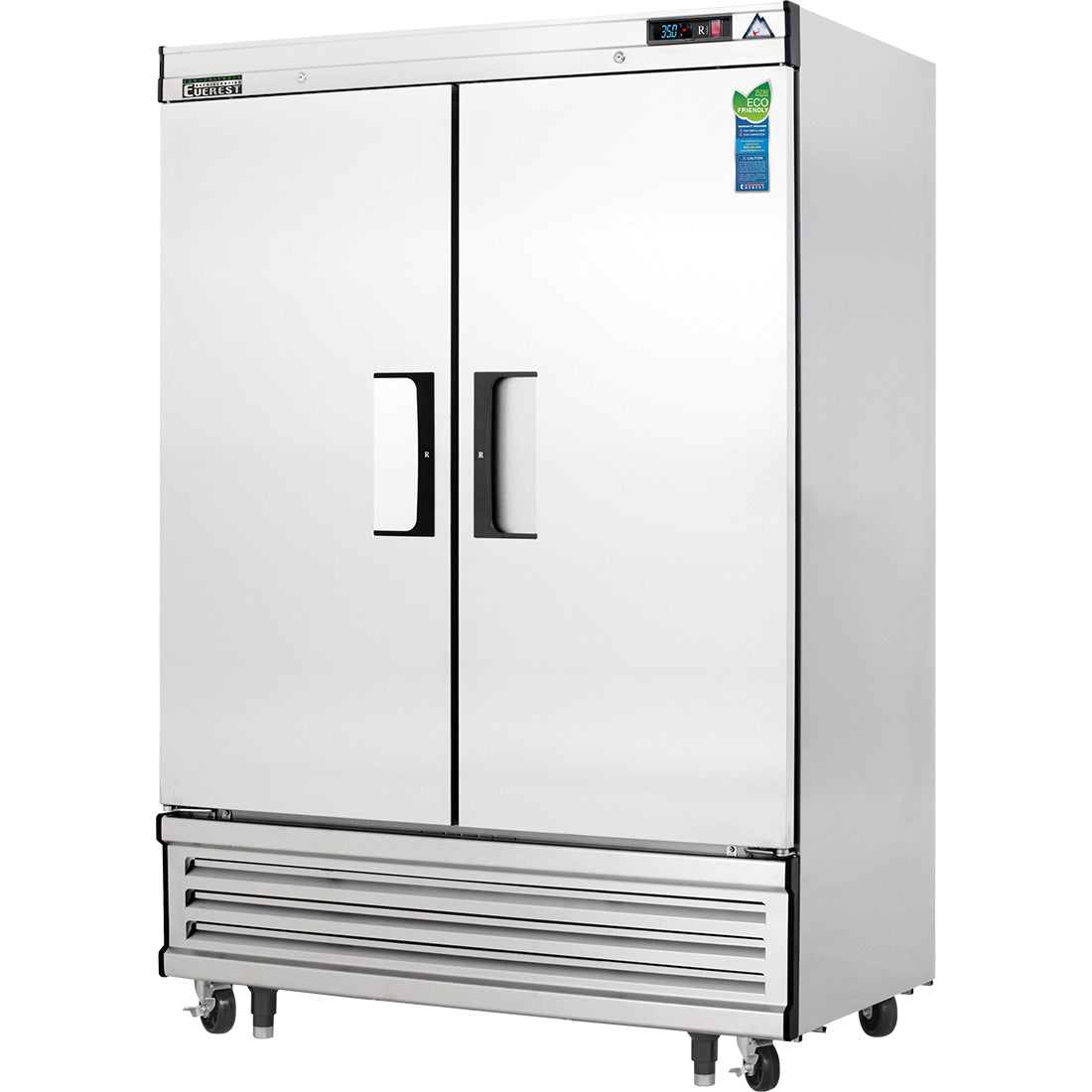 Everest EB Series-EBR2 Two Section Solid Door Upright Reach-In Refrigerator - 50 Cu. Ft