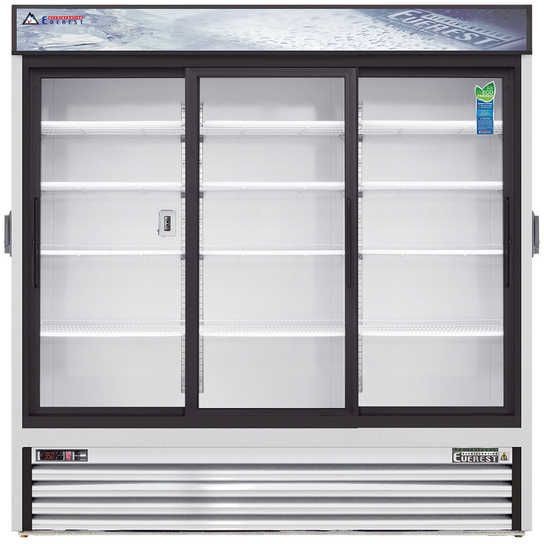Everest EM Series-EMGR69C White Three Sliding Glass Door Chromatography Refrigerator - 69 Cu. Ft.