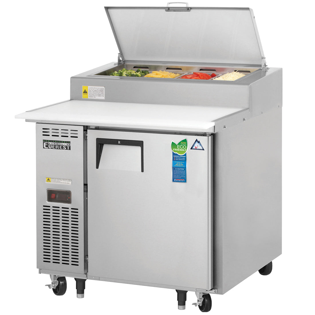 Everest EP Series-EPPR1 One Section Side Mount Pizza Prep Table - 9 Cu. Ft.