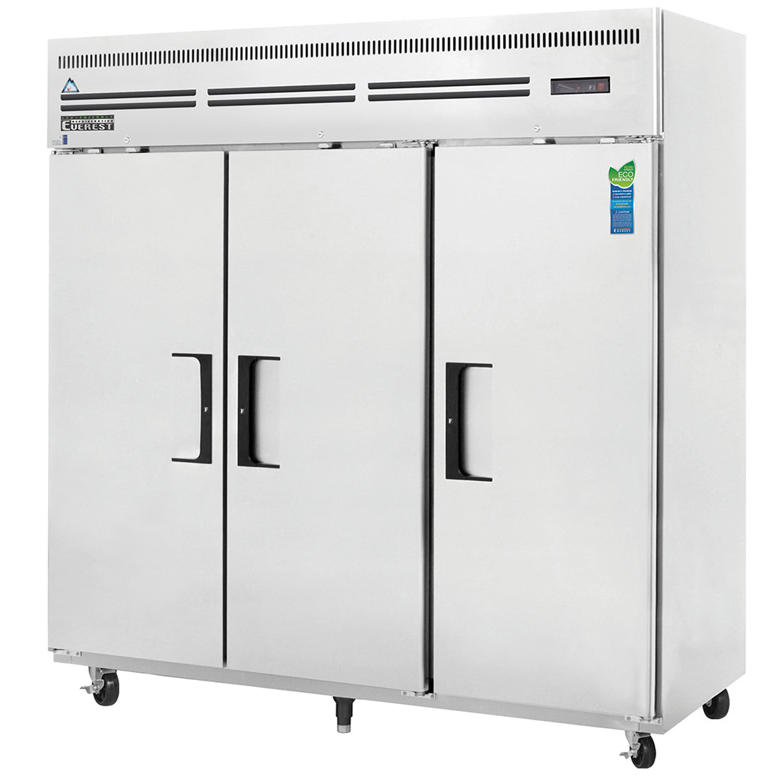 Everest ES Series-ESF3 Three Section Solid Door Upright Reach-In Freezer - 71 Cu. Ft.