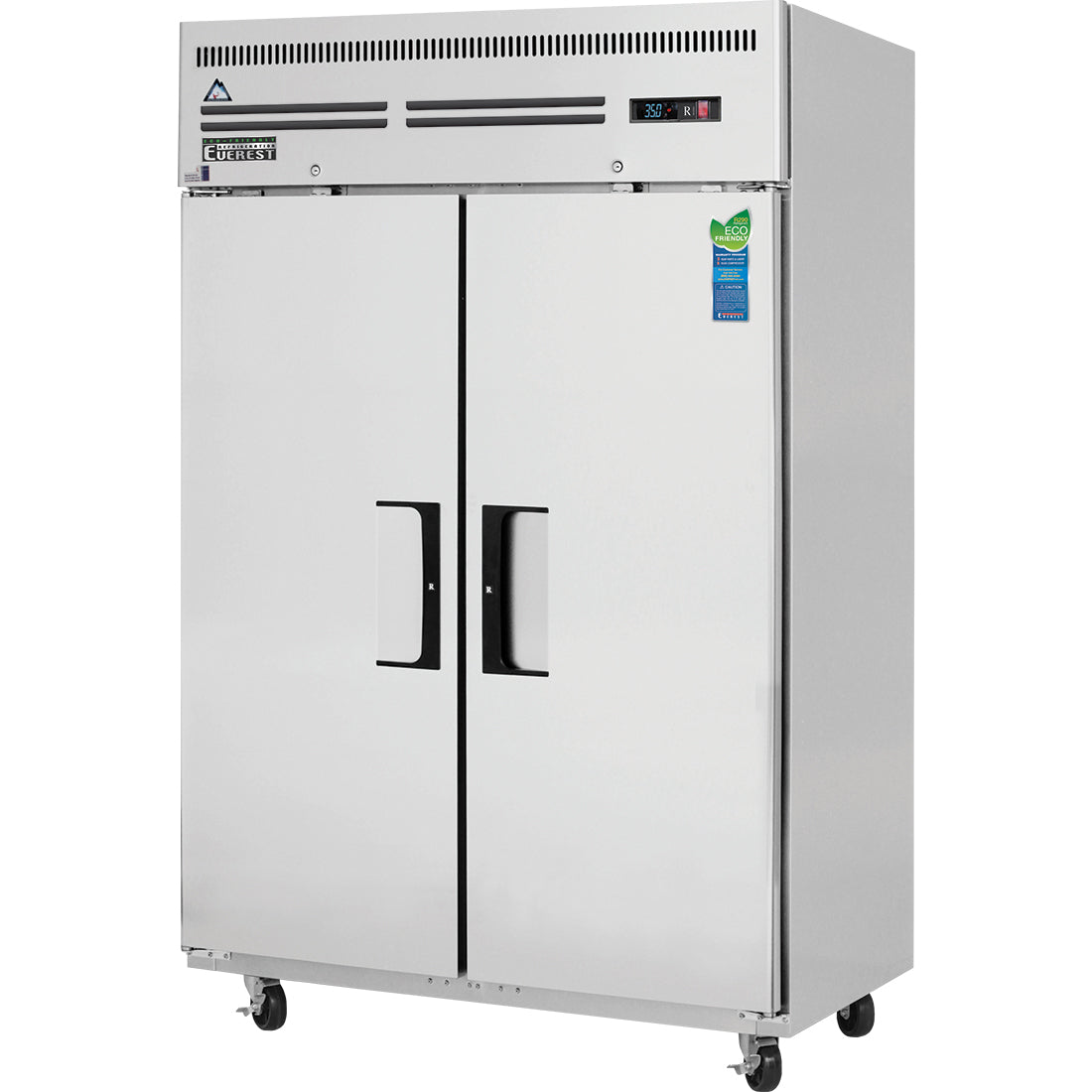 Everest ES Series-ESR2 Two Section Solid Door Upright Reach-In Refrigerator - 48 Cu. Ft.
