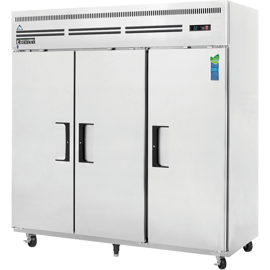 Everest ES Series-ESR3 Three Section Solid Door Upright Reach-In Refrigerator - 71 Cu. Ft.