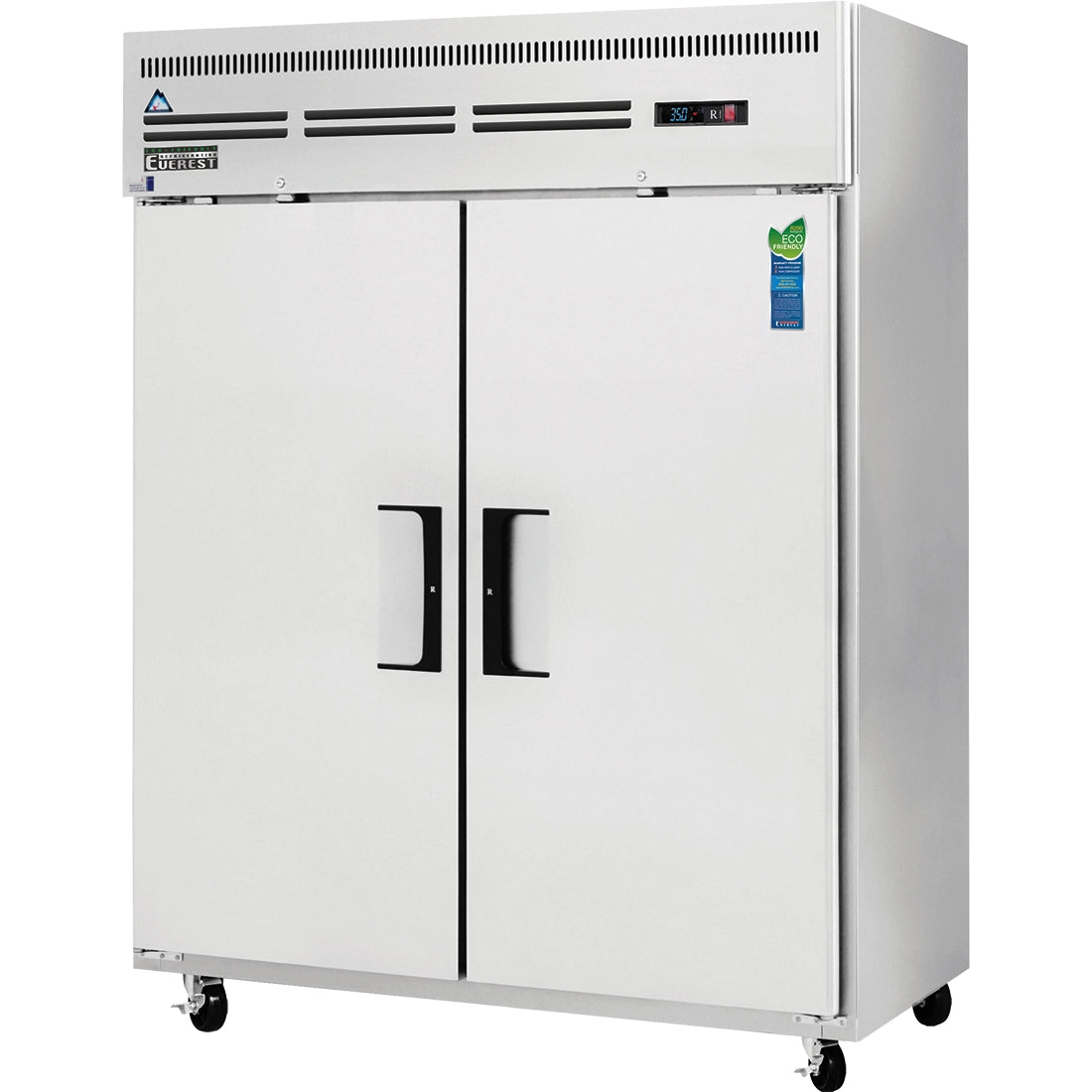 Everest ES Series-ESWR2 Two Section Solid Door Upright Reach-In Refrigerator - 55 Cu. Ft.