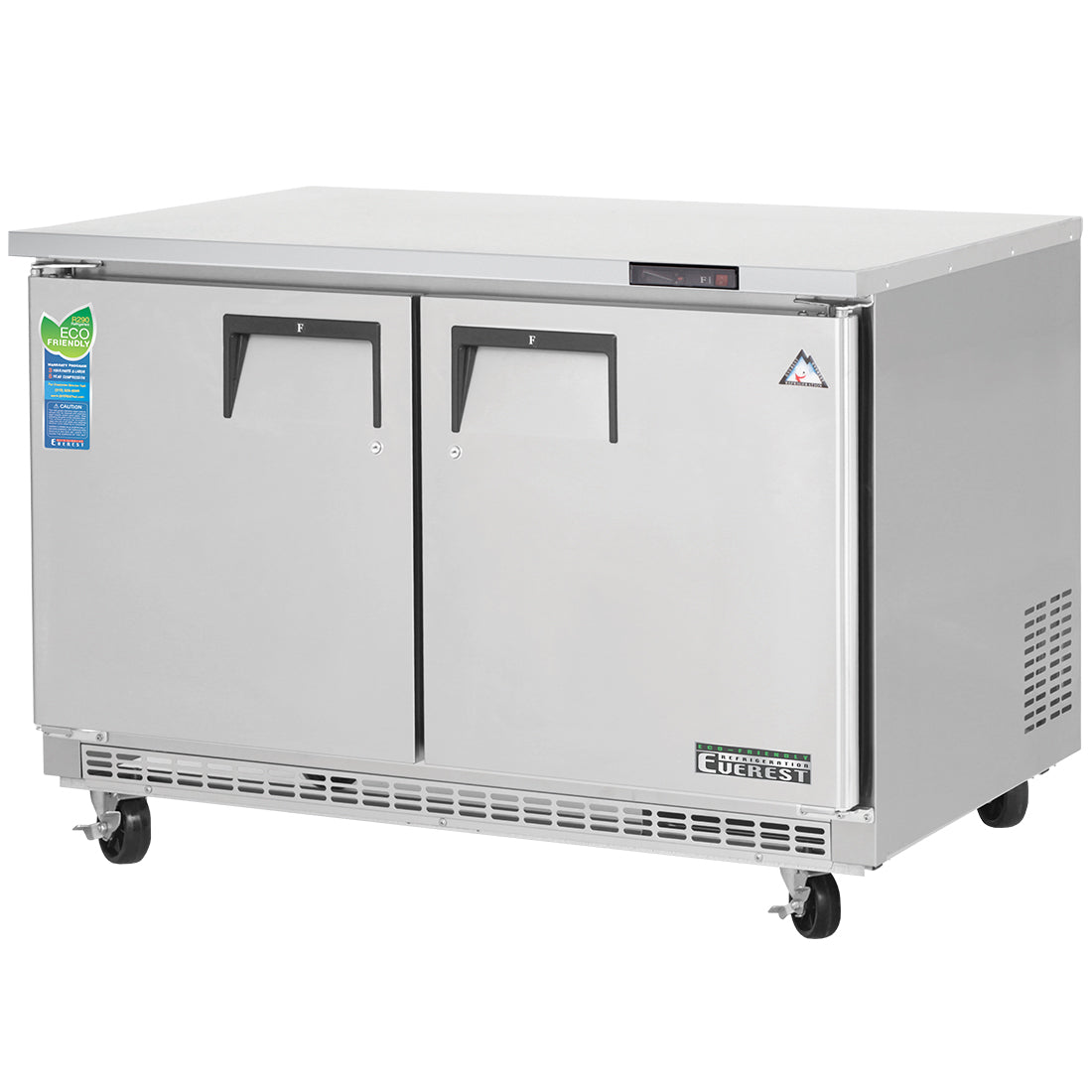 Everest ET Series-ETBF2 Two Section Back Mount Undercounter Freezer - 14 Cu. Ft.