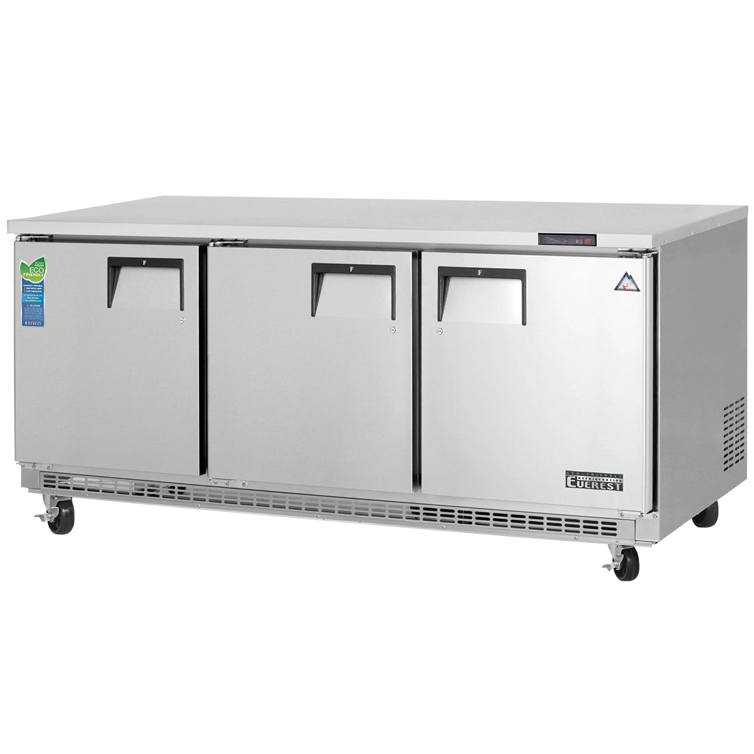 Everest ET Series-ETBF3 Three Section Back Mount Undercounter Freezer - 22 Cu. Ft.