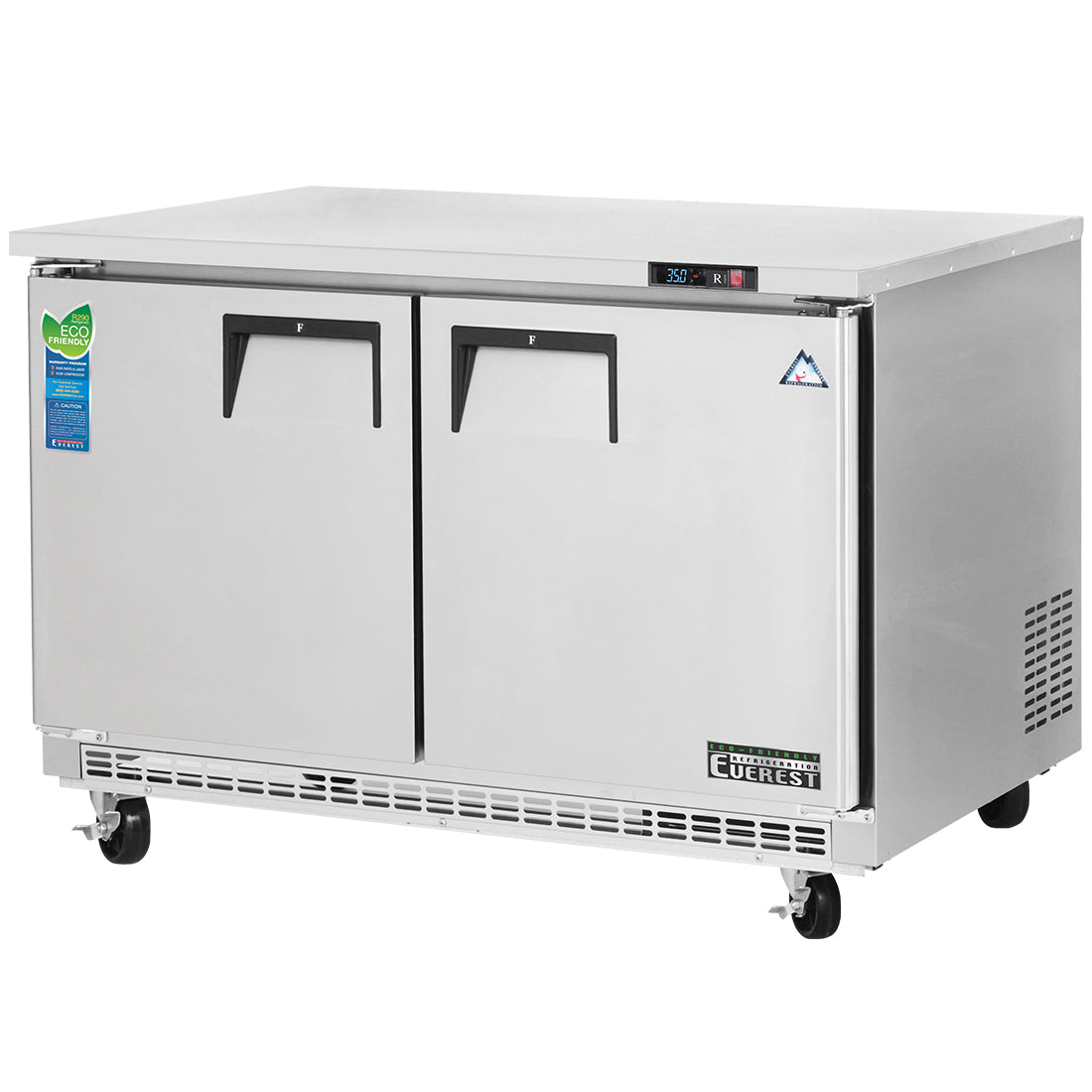 Everest ET Series-ETBR2 Two Section Back Mount Undercounter Refrigerator - 14 Cu. Ft.