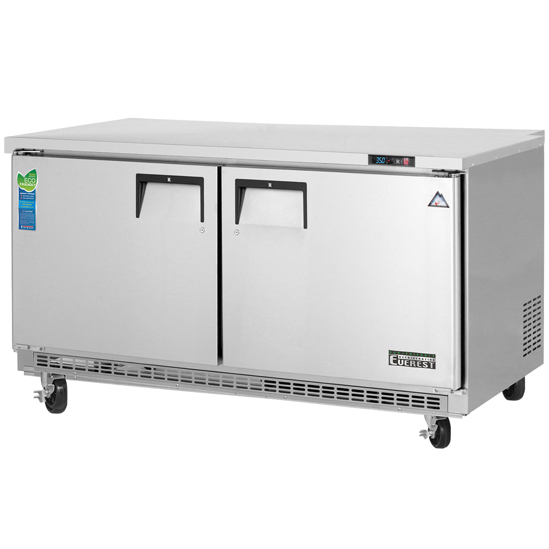 Everest ET Series-ETBWR2 Two Section Back Mount Undercounter Refrigerator - 18 Cu. Ft.