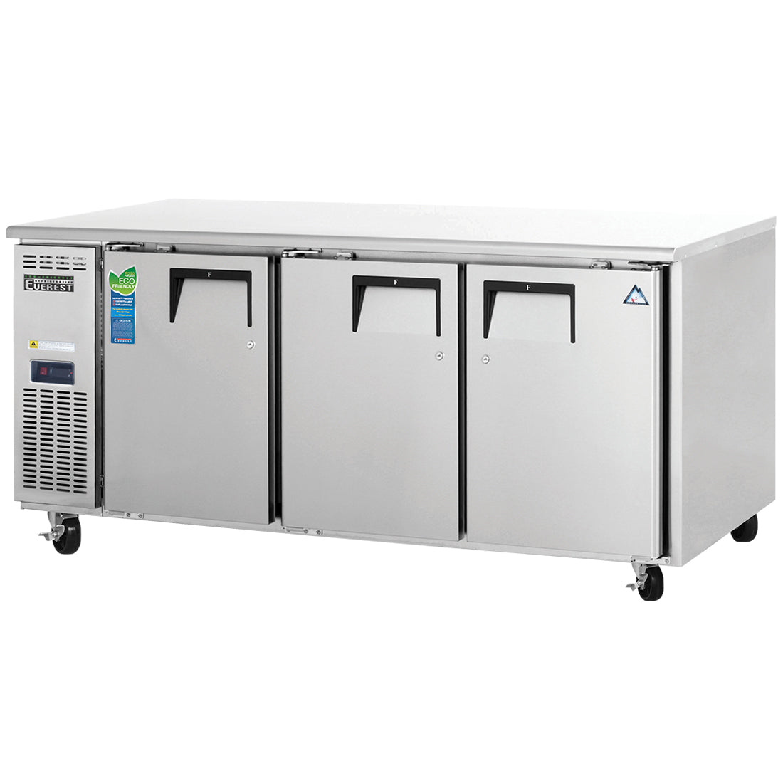 Everest ET Series-ETF3 Three Section Side Mount Undercounter Freezer - 22 Cu. Ft.