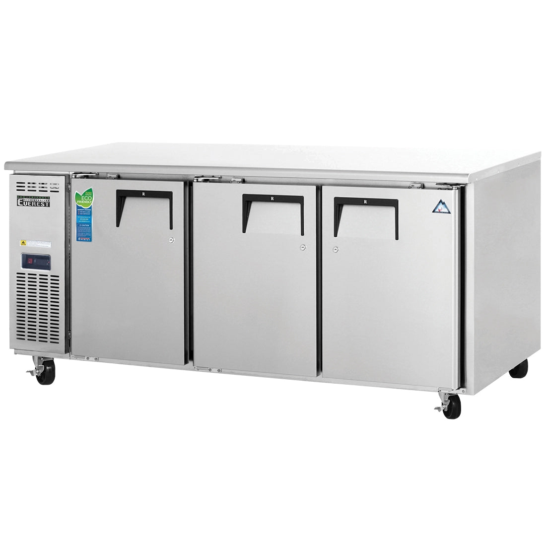 Everest ET Series-ETR3 Three Section Side Mount Undercounter Refrigerator - 22 Cu. Ft.