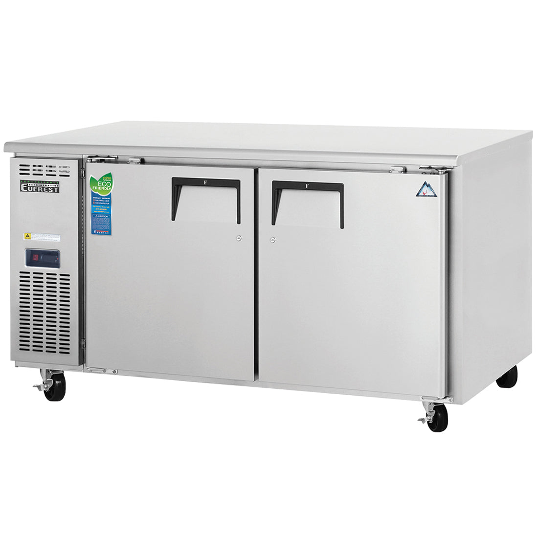 Everest ET Series-ETWF2 Two Section Side Mount Undercounter Freezer - 18 Cu. Ft.
