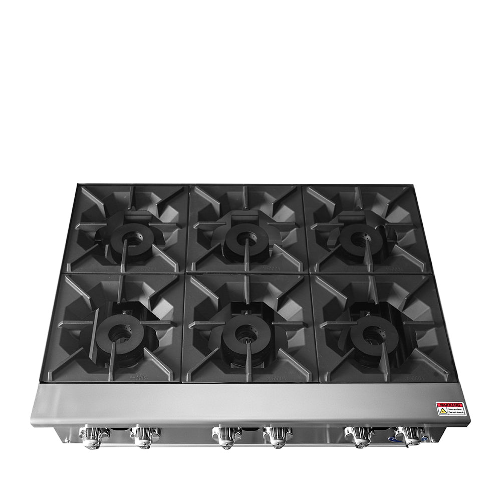 Atosa Cookrite - ACHP-6 - 36″ Six (6) Burner Hot Plate