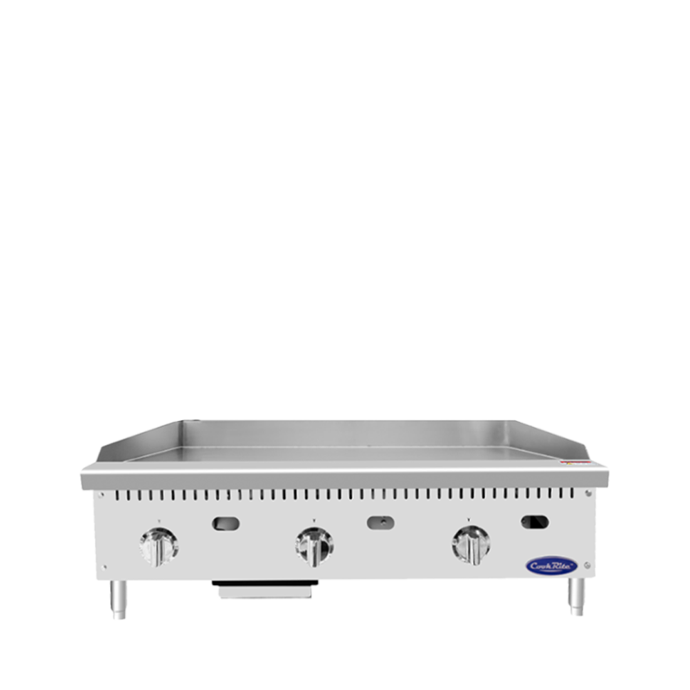 Atosa Cookrite - ATTG-36 - 36″ Thermostatic Griddle with 1′ Griddle Plate