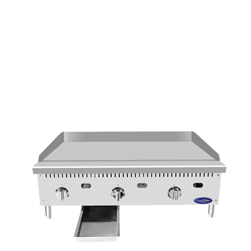 Atosa Cookrite - ATTG-36 - 36″ Thermostatic Griddle with 1′ Griddle Plate