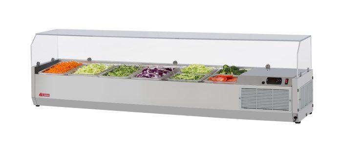 Turbo Air CTST-1500G-N CT Series 59" Countertop Sandwich/Salad Prep Table w/ Clear Hood, 115v