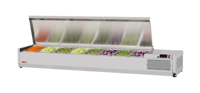 Turbo Air CTST-1800-13-N CT Series Refrigerated Countertop Pan Rail