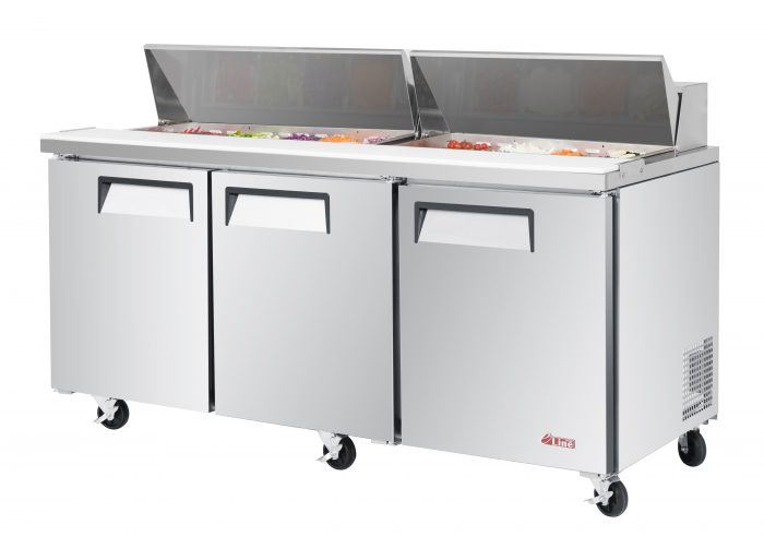 Turbo Air EST-72-N ES Series E-line 72 5/8" 3 Door Refrigerated Sandwich Prep Table