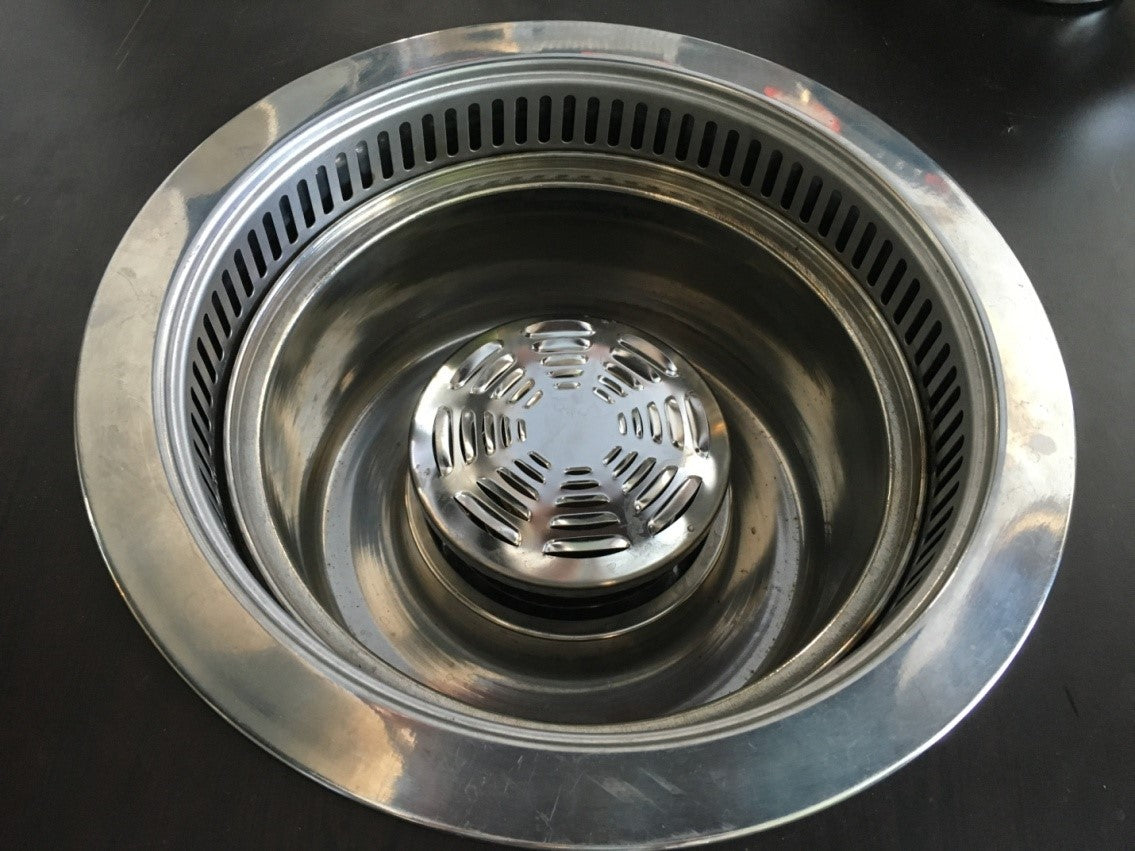 JSDR-300 Round Down-Draft Grill - Full Set (Table + Burner)