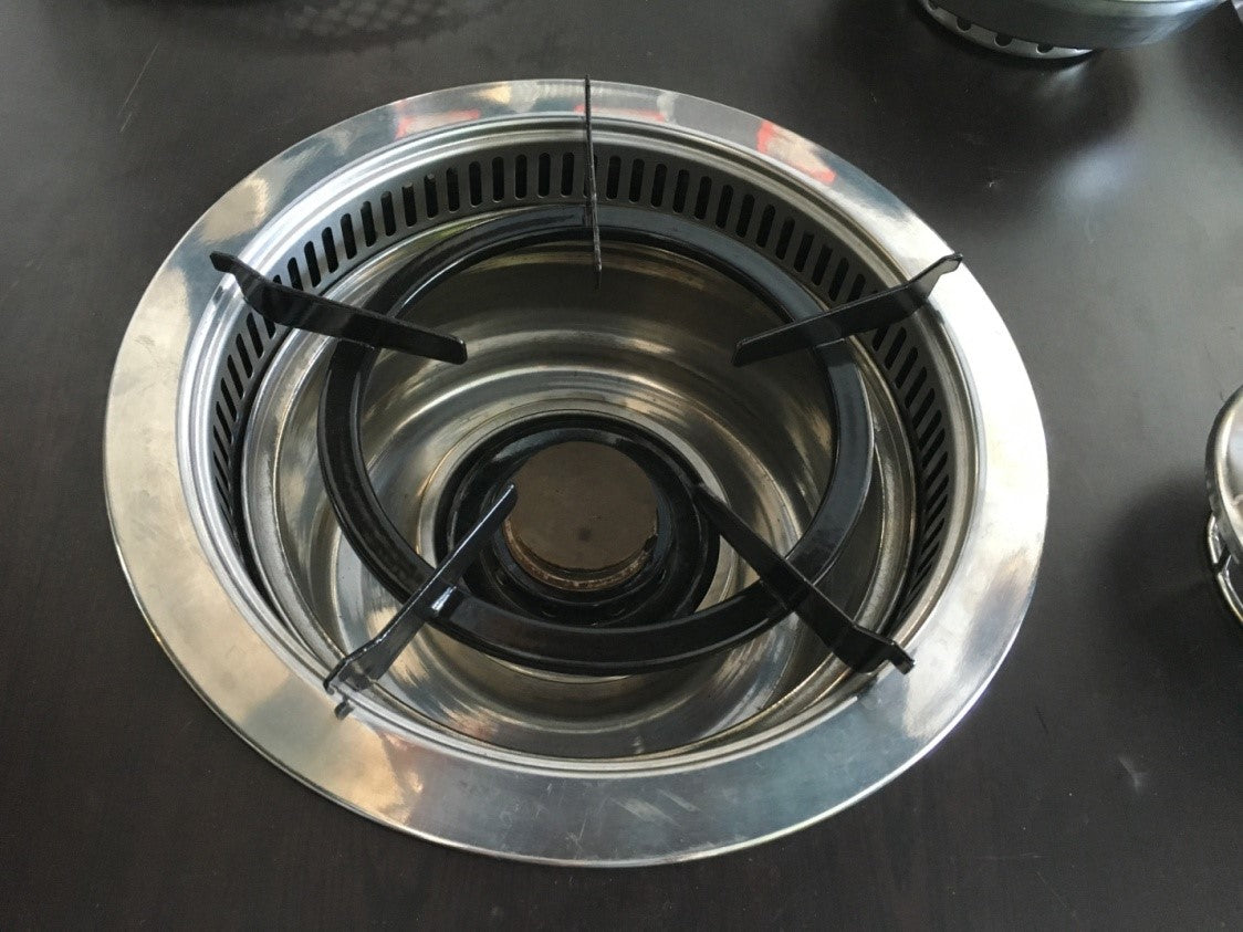 JSDR-300 Round Down-Draft Grill - Full Set (Table + Burner)