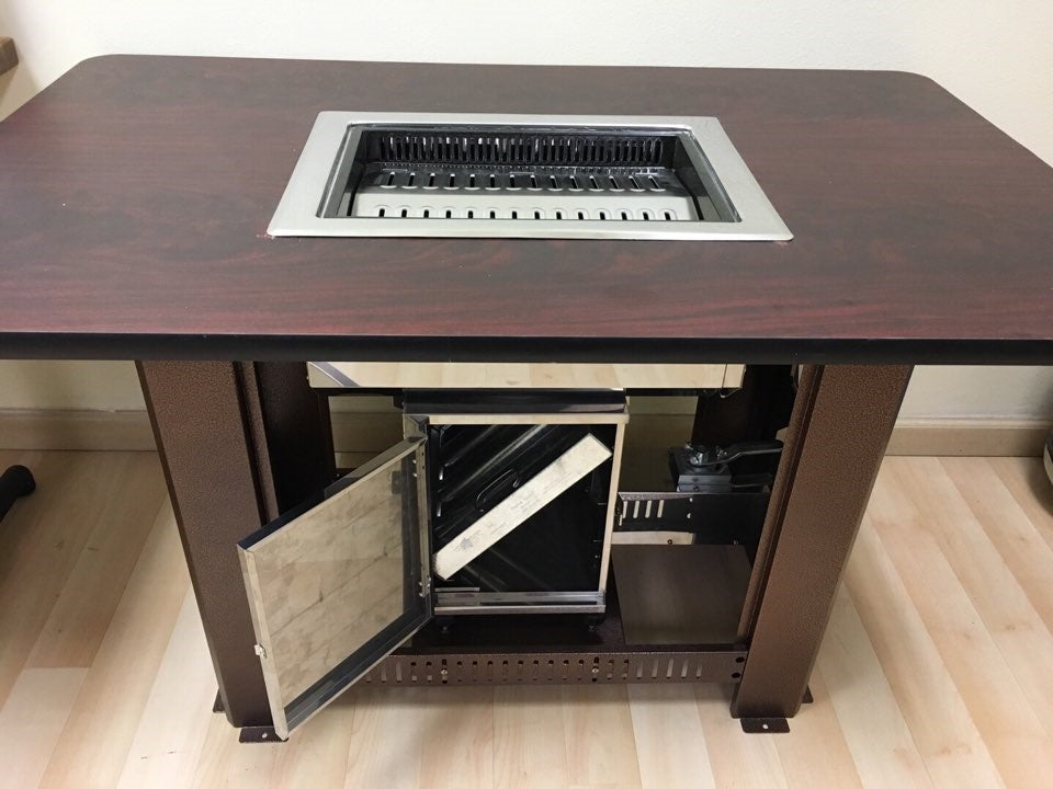 JSDR-400 Square Downdraft Grill/Roaster - Full Set (Burner + Table)