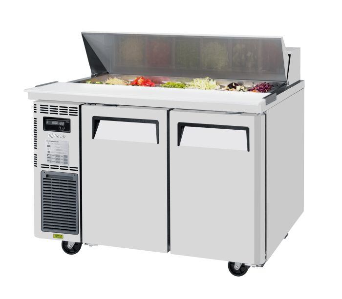 Turbo Air JST-48-N JS Series 48" 2 Door Side Mount Compressor Refrigerated Sandwich Prep Table