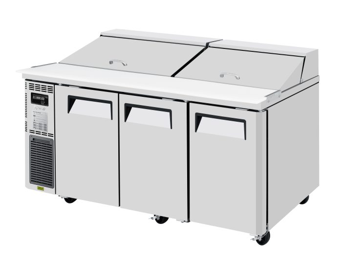 Turbo Air JST-72-N JS Series 71" 3 Door Side Mount Compressor Refrigerated Sandwich Prep Table