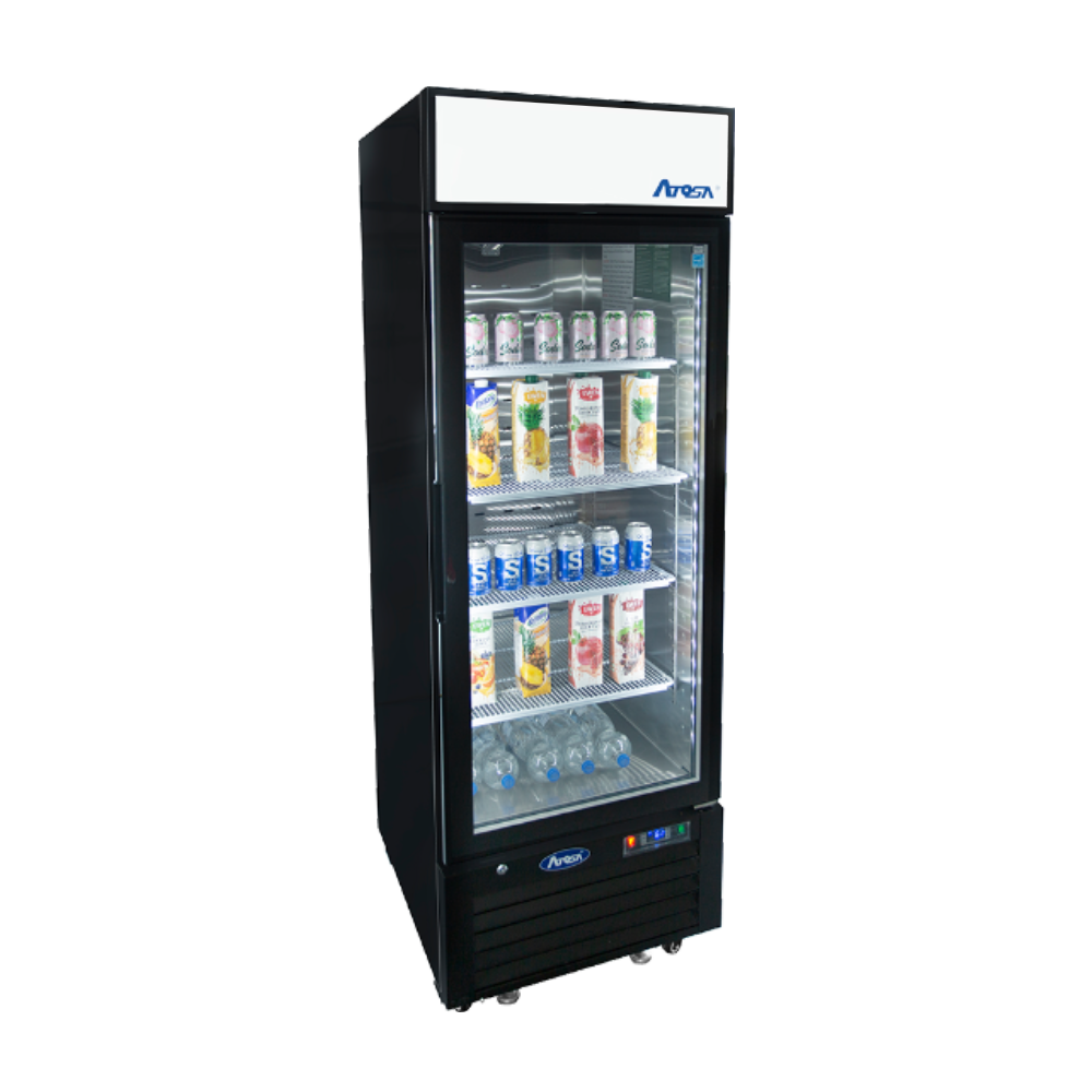 Atosa - MCF8722GR - Black Cabinet One (1) Glass Door Merchandiser Cooler