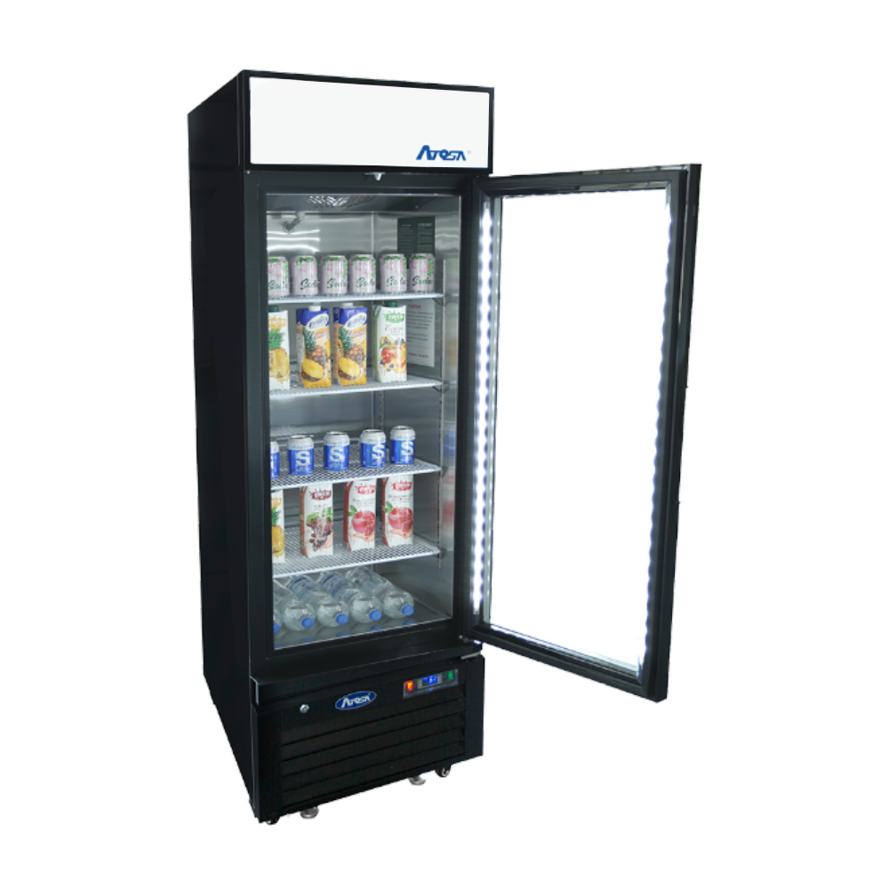 Atosa - MCF8725GR - Black Cabinet One (1) Glass Door Merchandiser Cooler