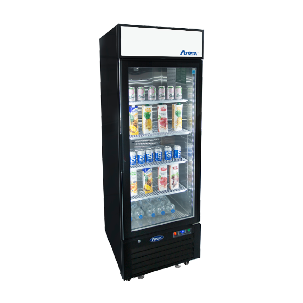 Atosa - MCF8725GR - Black Cabinet One (1) Glass Door Merchandiser Cooler