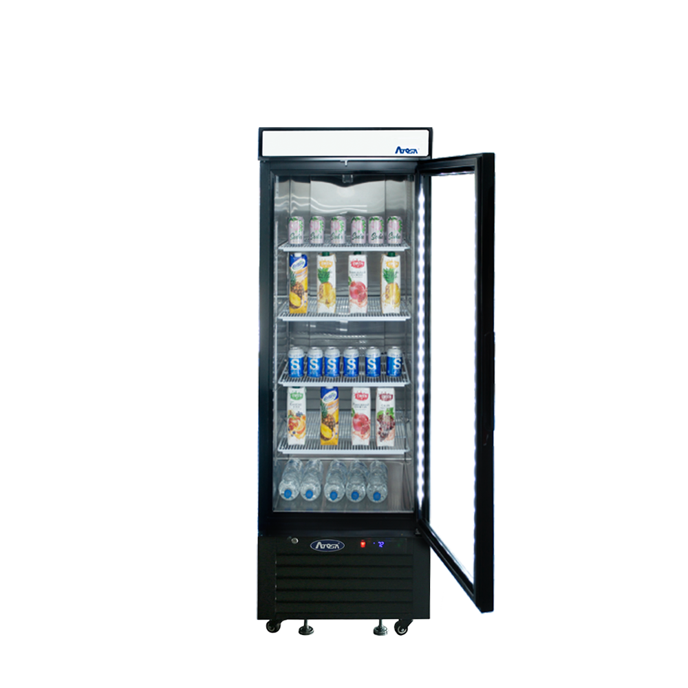 Atosa - MCF8726GR - Black Cabinet One (1) Glass Door Merchandiser Cooler
