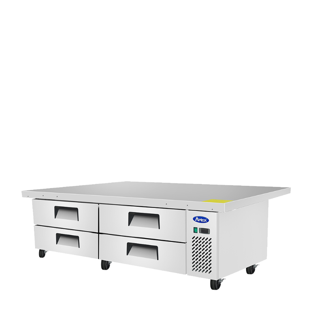 Atosa - MGF8454GR - 76″ Refrigerated Chef Base, Extended Top