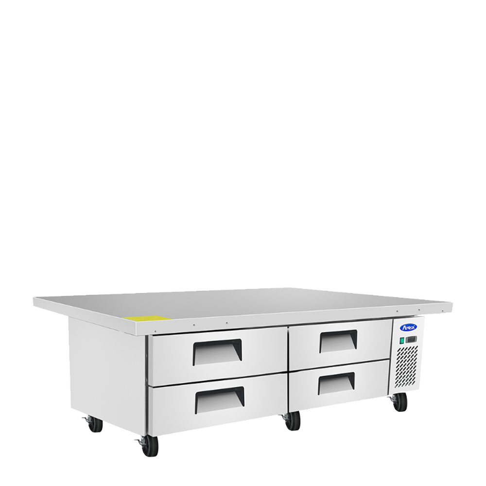Atosa - MGF8454GR - 76″ Refrigerated Chef Base, Extended Top