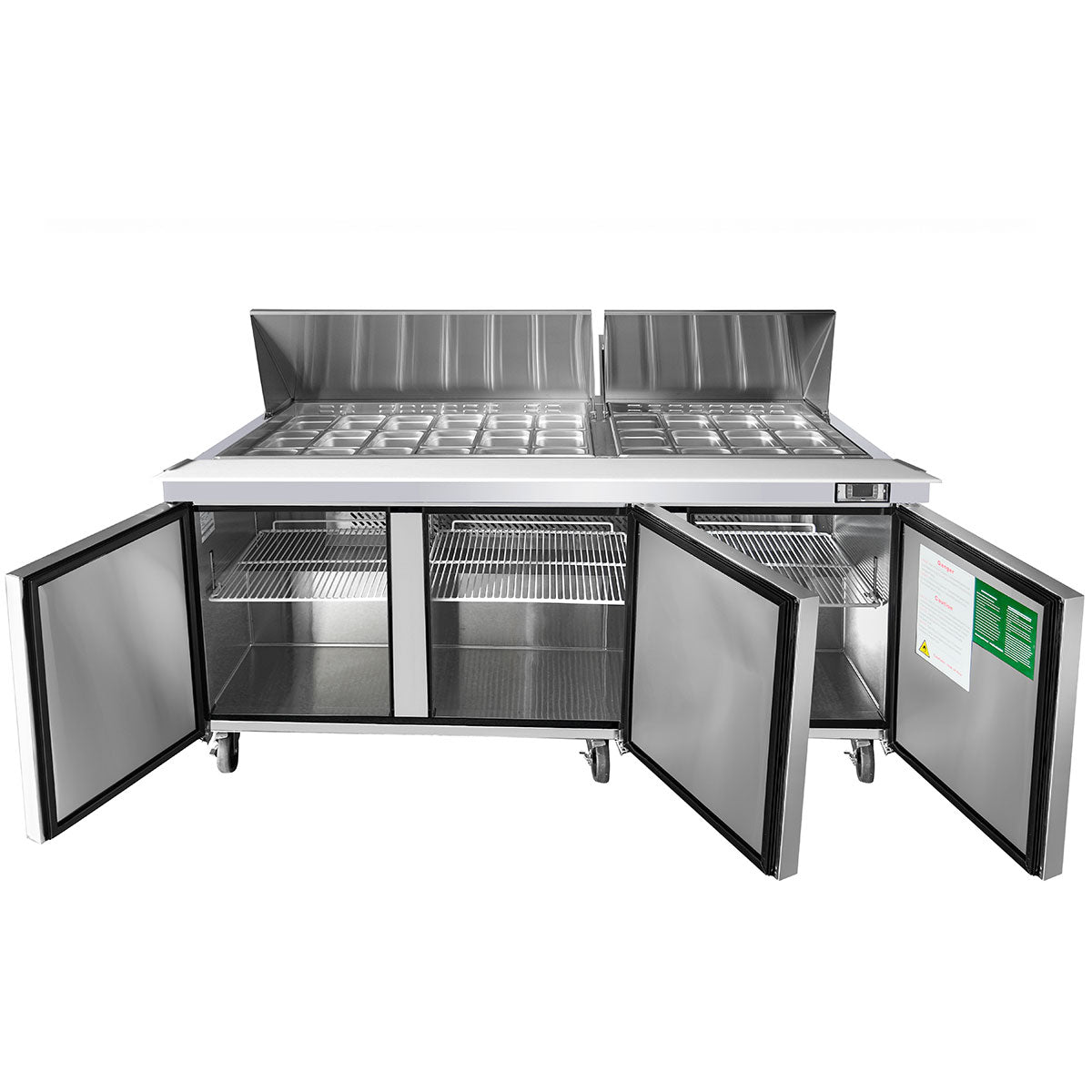 Atosa - MSF8308GR - 72″ Refrigerated Mega Top Sandwich Prep. Table