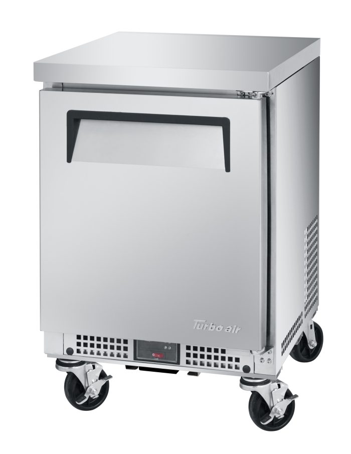 Turbo Air M3 MUR-20S-N6 MU Series 20" Shallow Depth Low Profile Undercounter Refrigerator with Solid Door
