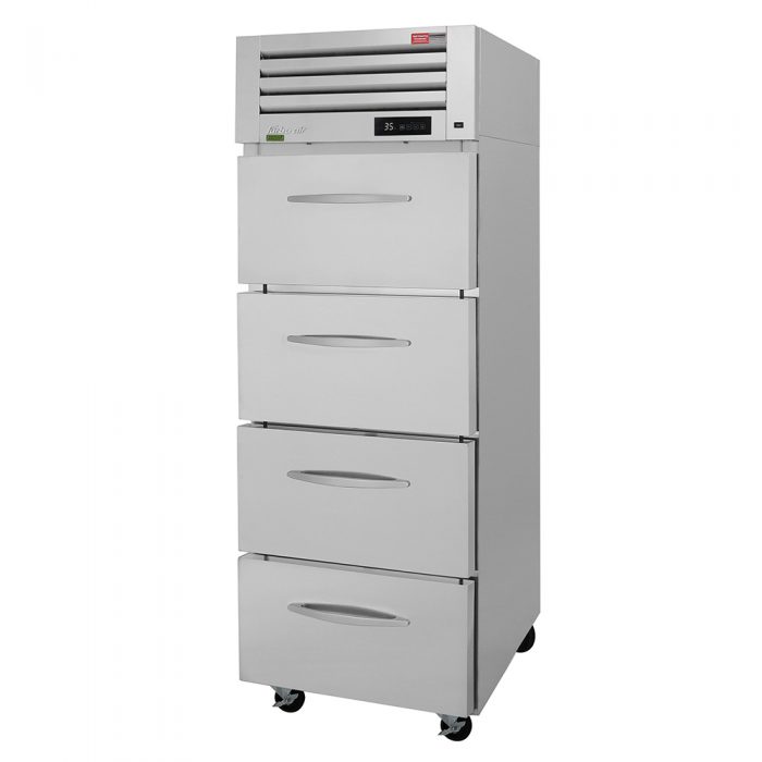 Turbo Air PRO-26R-D4-N PR Series 28 3/4" One Section Reach In Refrigerator - (4) Solid Drawers, 115v