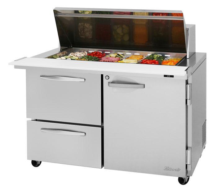 Turbo Air PST-48-18-D2R-N PS Series Mega Top Refrigerated Sandwich/Salad Prep Table