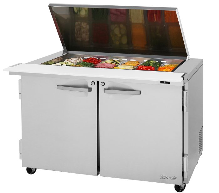 Turbo Air PST-48-18-N-FL PS Series 48" Mega Top Refrigerated Sandwich/Salad Prep Table