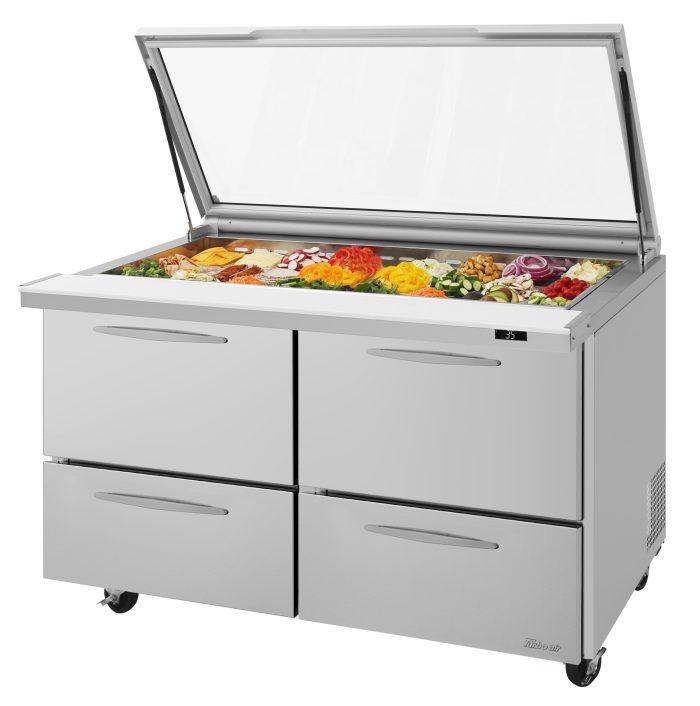 Turbo Air PST-60-24-D4-N-GL PS Series Mega Top Sandwich / Salad Unit Refrigerated Counter