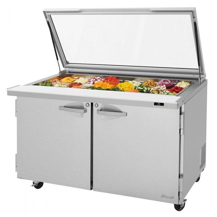 Turbo Air PST-60-24-N-GL PS Series 60 1/4" Sandwich/Salad Prep Table w/ Refrigerated Base, 115v