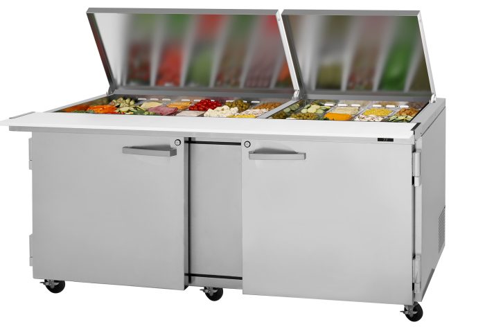 Turbo Air PST-72-30-N-FL PS Series 72" Mega Top Refrigerated Sandwich/Salad Prep Table