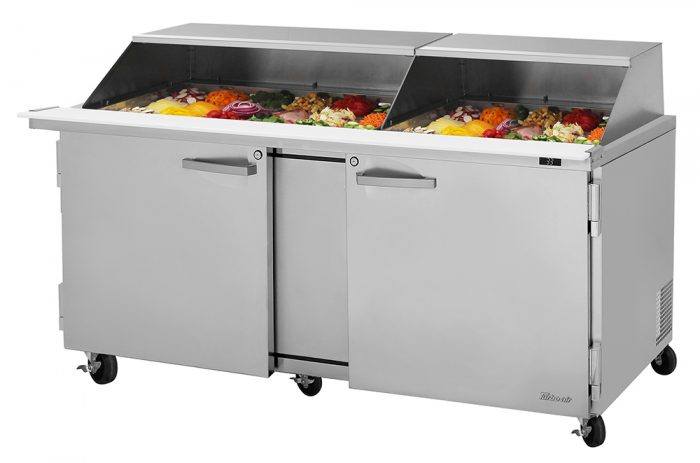 Turbo Air PST-72-30-N-SL PS Series 72 5/8" Sandwich/Salad Prep Table w/ Refrigerated Base, 115v