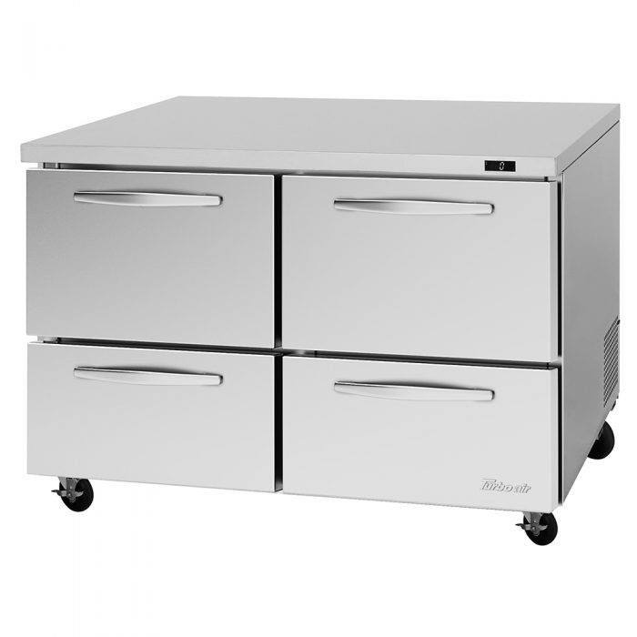 Turbo Air PUF-48-D4-N PU Series 48" Two Section Undercounter Freezer, 12.2 cu. ft.