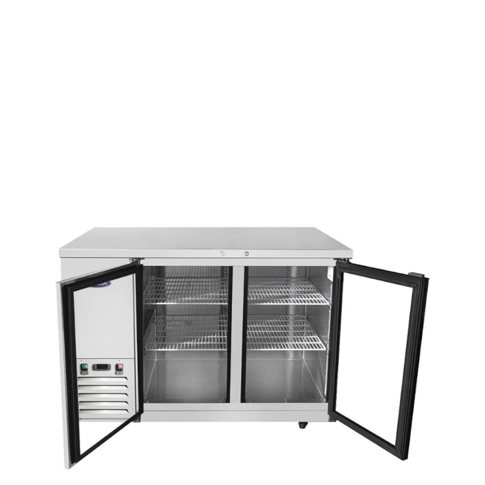 Atosa - SBB59GGRAUS1 - 59″ Shallow Depth Back Bar Cooler with Glass Doors
